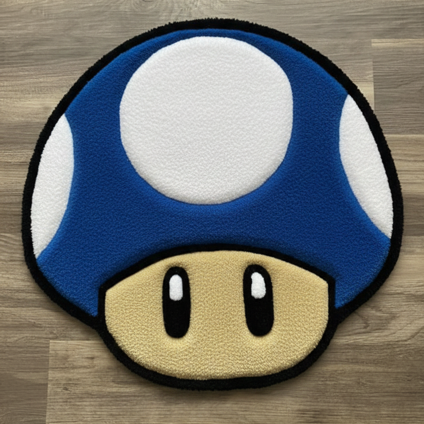 Power-Up Mushroom Tufted Rug