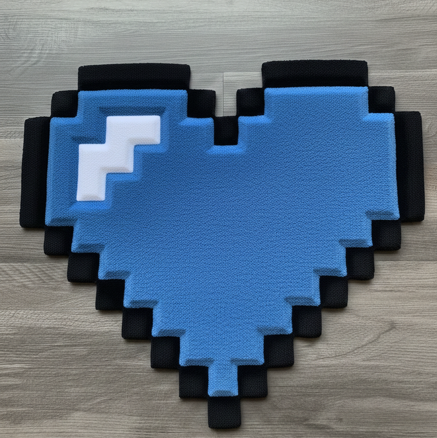 Minecraft Heart Rug
