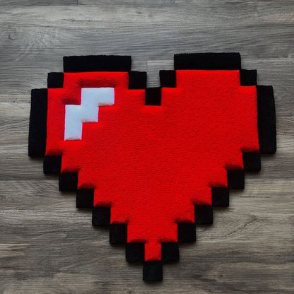 Minecraft Heart Rug