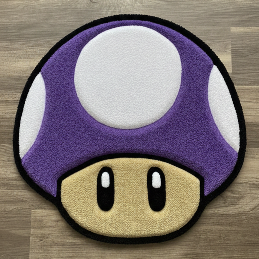 Power-Up Mushroom Tufted Rug